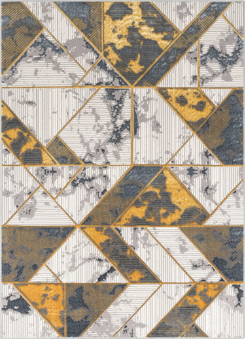 Well Woven Global Nikita Vintage Geometric Yellow Glam Rug 2 Well Woven Global Nikita Vintage Geometric Yellow Glam Rug