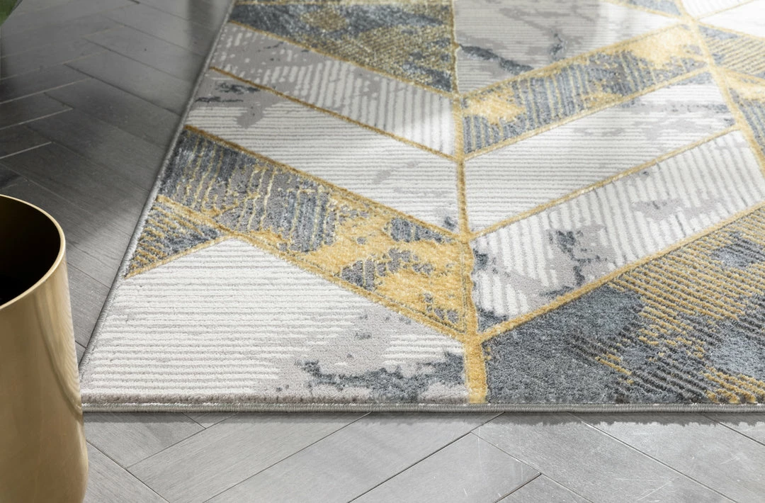 Well Woven Global Nikita Vintage Geometric Yellow Glam Rug 5 Well Woven Global Nikita Vintage Geometric Yellow Glam Rug