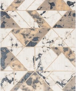 Well Woven Nikita Vintage Geometric Ivory Glam Rug Global