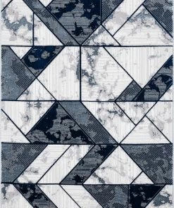 Well Woven Nikita Vintage Geometric Blue Glam Rug