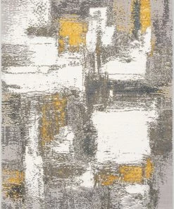 Well Woven Thalia Vintage Abstract Yellow Glam Rug