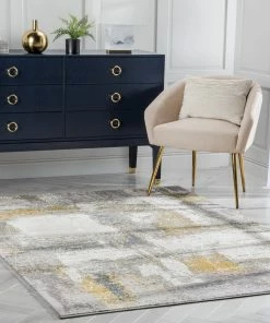 Well Woven Thalia Vintage Abstract Yellow Glam Rug 14 Well Woven Thalia Vintage Abstract Yellow Glam Rug