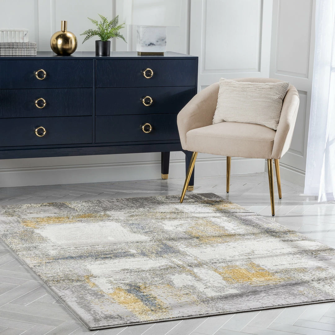 Well Woven Thalia Vintage Abstract Yellow Glam Rug 6 Well Woven Thalia Vintage Abstract Yellow Glam Rug