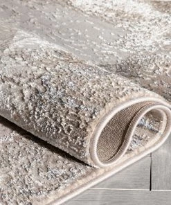 Well Woven Thalia Vintage Modern Abstract Ivory Glam Rug