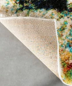 Well Woven Sariah Modern Abstract Ivory Multi Shag Rug