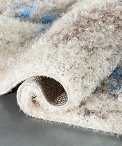 Well Woven Geometric Sariah Modern Abstract Ivory Blue Shag Rug 22 Well Woven Geometric Sariah Modern Abstract Ivory Blue Shag Rug