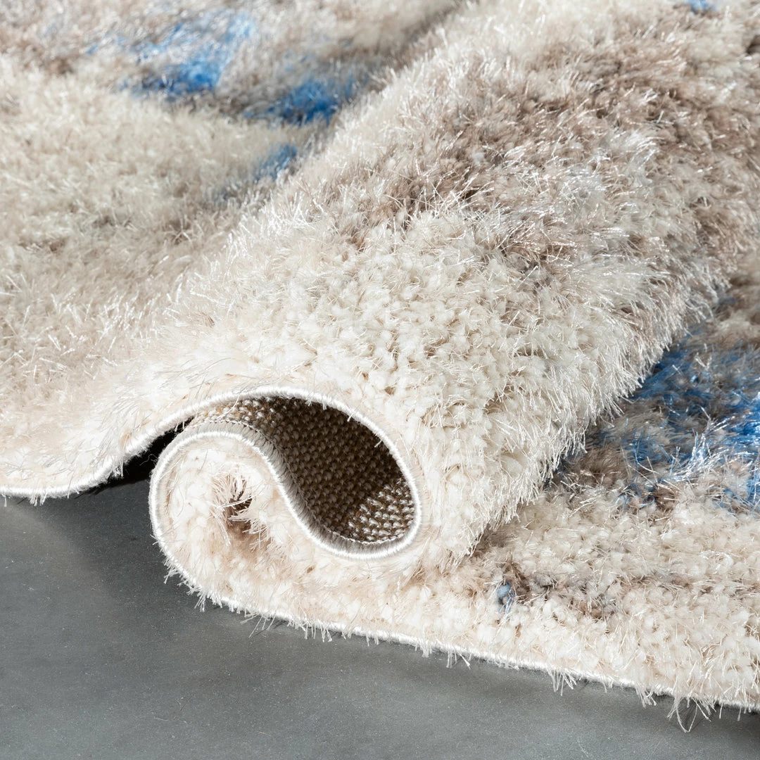 Well Woven Geometric Sariah Modern Abstract Ivory Blue Shag Rug 9 Well Woven Geometric Sariah Modern Abstract Ivory Blue Shag Rug