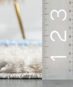 Well Woven Geometric Sariah Modern Abstract Ivory Blue Shag Rug 26 Well Woven Geometric Sariah Modern Abstract Ivory Blue Shag Rug