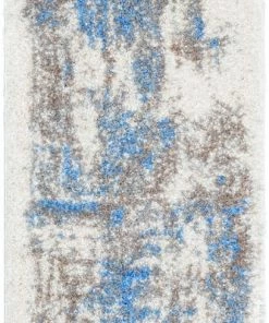 Well Woven Geometric Sariah Modern Abstract Ivory Blue Shag Rug 19 Well Woven Geometric Sariah Modern Abstract Ivory Blue Shag Rug