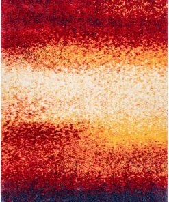 Well Woven Kynlee Modern Abstract Yellow/Gold Shag Rug