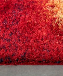 Well Woven Kynlee Modern Abstract Yellow/Gold Shag Rug