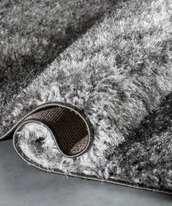 Well Woven Kynlee Modern Abstract Black Shag Rug Geometric