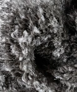 Well Woven Kynlee Modern Abstract Black Shag Rug Geometric