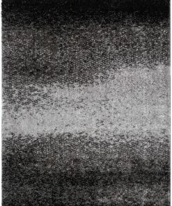 Well Woven Kynlee Modern Abstract Black Shag Rug Geometric