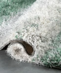 Well Woven Geometric Kynlee Modern Abstract Green Shag Rug