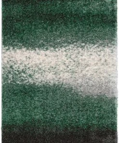 Well Woven Geometric Kynlee Modern Abstract Green Shag Rug
