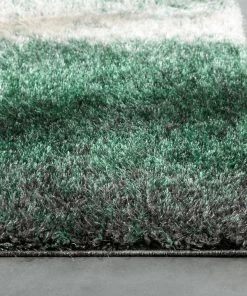 Well Woven Geometric Kynlee Modern Abstract Green Shag Rug
