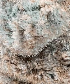 Well Woven Geometric Kynlee Modern Abstract Grey Shag Rug