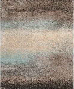 Well Woven Geometric Kynlee Modern Abstract Grey Shag Rug