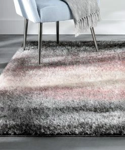 Well Woven Kynlee Modern Abstract Blush Shag Rug