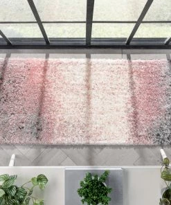 Well Woven Kynlee Modern Abstract Blush Shag Rug