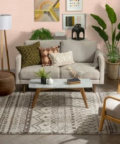 Well Woven Lyle Natural Tribal Moroccan Trellis Shag Rug Global