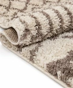 Well Woven Lyle Natural Tribal Moroccan Trellis Shag Rug Global