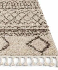 Well Woven Lyle Natural Tribal Moroccan Trellis Shag Rug Global