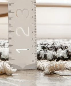 Well Woven Mirela Moroccan Diamond Shag White Rug Global