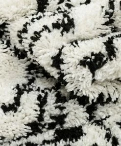 Well Woven Mirela Moroccan Diamond Shag White Rug Global