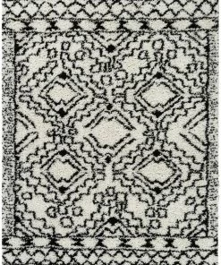 Well Woven Mirela Moroccan Diamond Shag White Rug Global