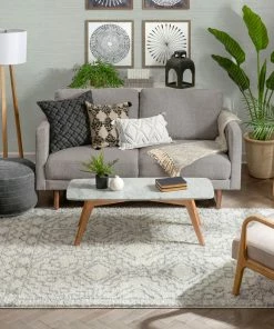 Well Woven Mirela Moroccan Diamond Shag Grey Rug