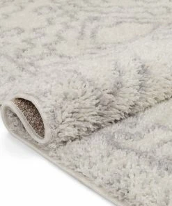 Well Woven Mirela Moroccan Diamond Shag Grey Rug