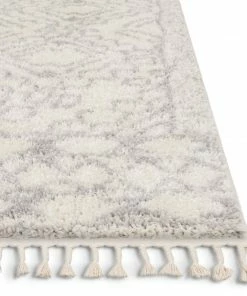 Well Woven Mirela Moroccan Diamond Shag Grey Rug