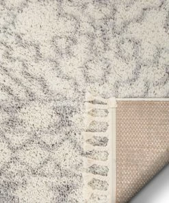 Well Woven Mirela Moroccan Diamond Shag Grey Rug