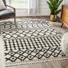 Well Woven Besa Moroccan Tribal Shag White Rug Global
