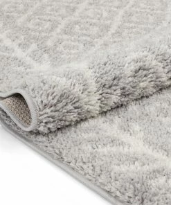 Well Woven Global Agata Moroccan Geometric Shag Grey Rug