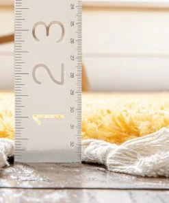 Well Woven Celosia Moroccan Trellis Shag Yellow Rug