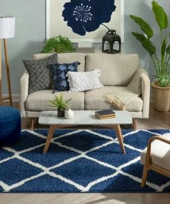 Well Woven Celosia Moroccan Trellis Shag Blue Rug 20 Well Woven Celosia Moroccan Trellis Shag Blue Rug