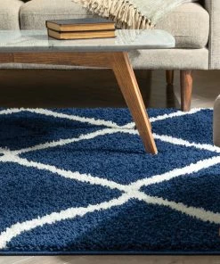 Well Woven Celosia Moroccan Trellis Shag Blue Rug 21 Well Woven Celosia Moroccan Trellis Shag Blue Rug
