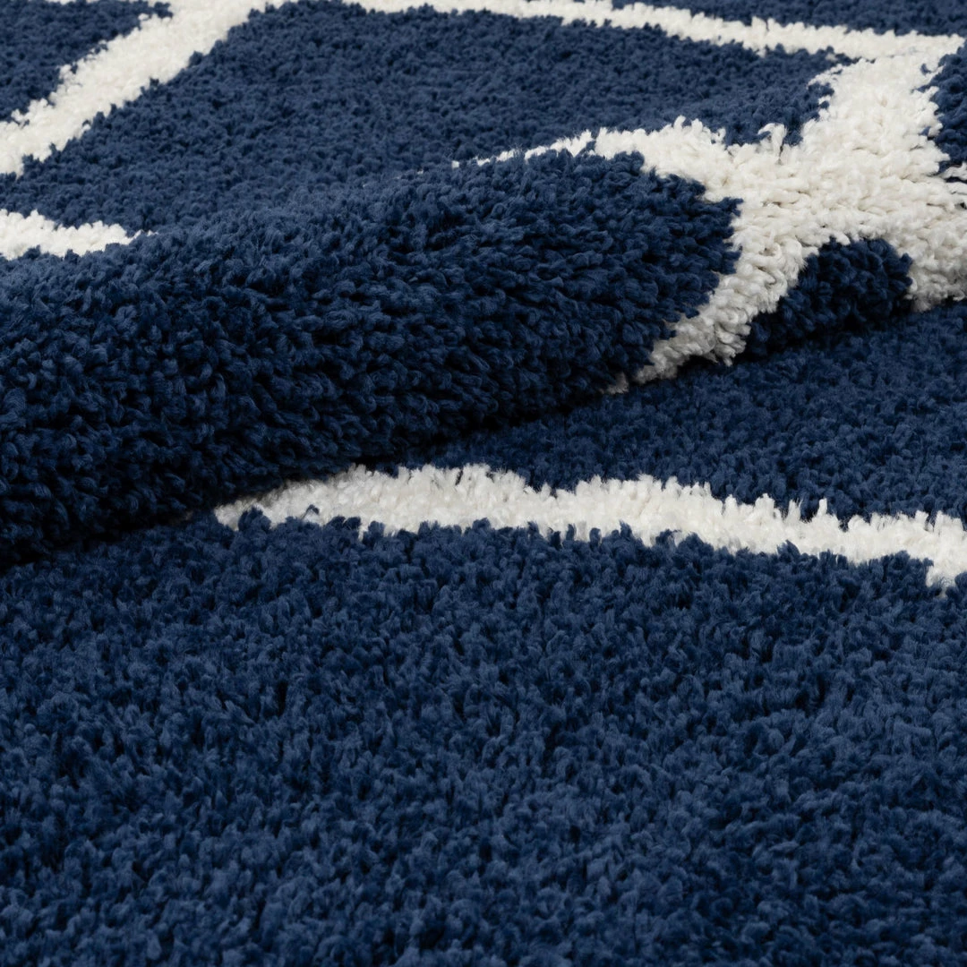 Well Woven Celosia Moroccan Trellis Shag Blue Rug 7 Well Woven Celosia Moroccan Trellis Shag Blue Rug