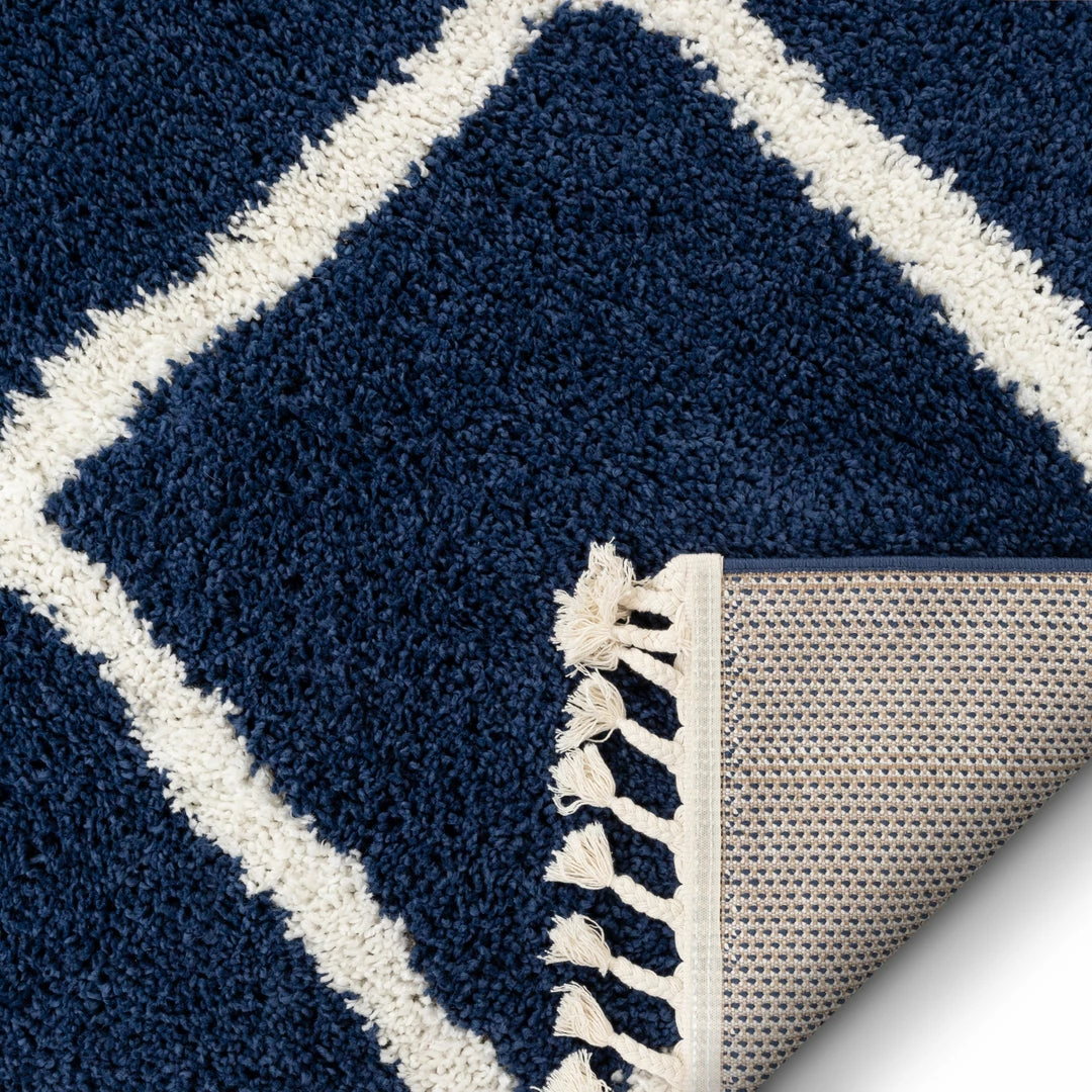 Well Woven Celosia Moroccan Trellis Shag Blue Rug 3 Well Woven Celosia Moroccan Trellis Shag Blue Rug