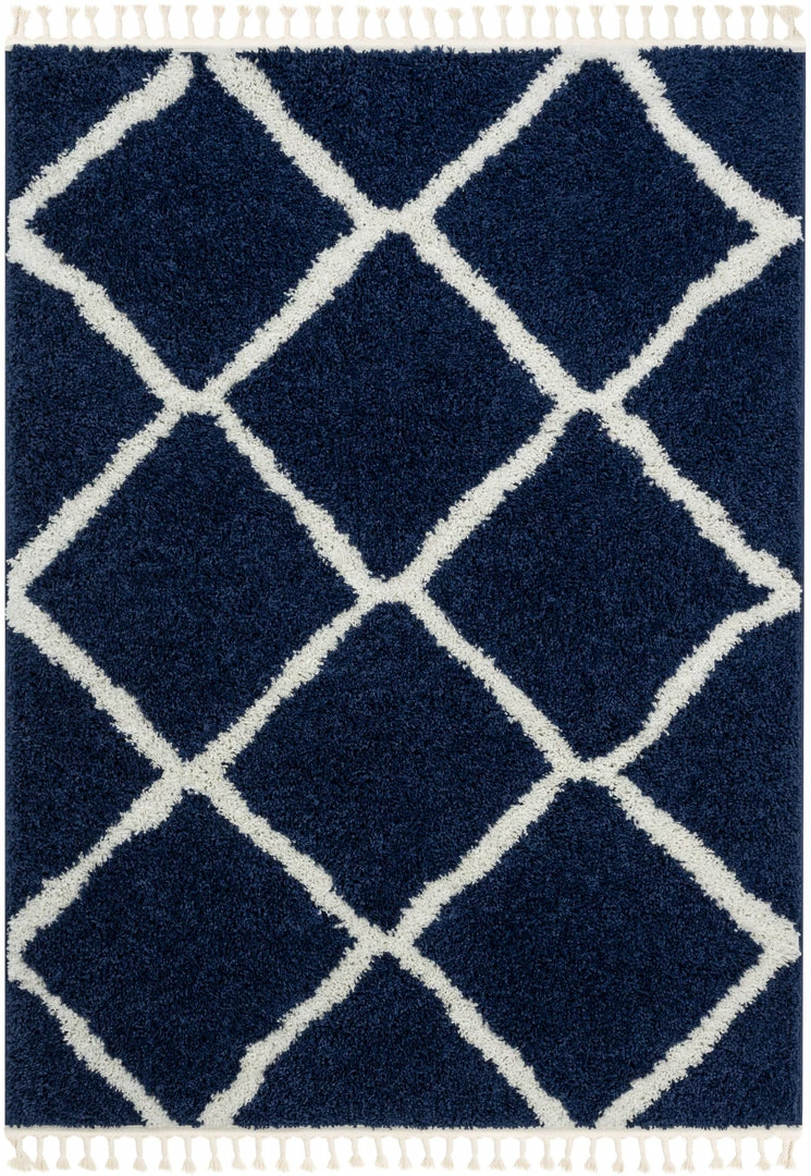 Well Woven Celosia Moroccan Trellis Shag Blue Rug 1 Well Woven Celosia Moroccan Trellis Shag Blue Rug