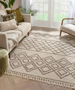 Well Woven Radley Natural Tribal Moroccan Shag Rug Global