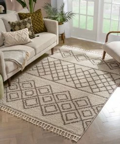 Well Woven Radley Natural Tribal Moroccan Shag Rug Global