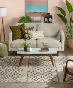 Well Woven Radley Natural Tribal Moroccan Shag Rug Global