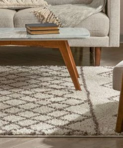 Well Woven Radley Natural Tribal Moroccan Shag Rug Global