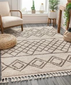 Well Woven Radley Natural Tribal Moroccan Shag Rug Global