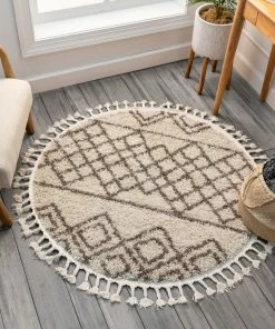 Well Woven Radley Natural Tribal Moroccan Shag Rug Global