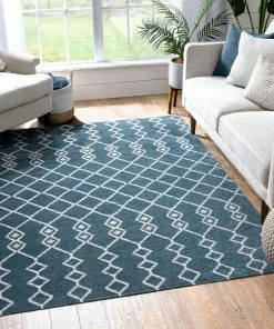 Well Woven Tiller Moroccan Tribal Blue Rug